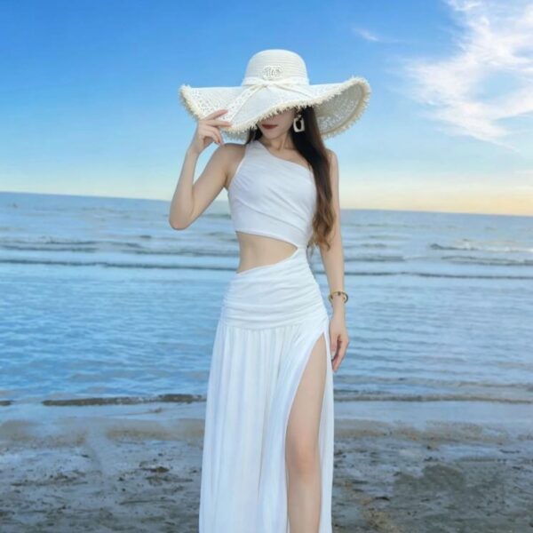 réplica,joyas,joyería,1:1,replica,fake,lujo,barato Sombrero de sol de ala ancha con estampado floral de nuevo estilo de CHANEL, gorra abierta, sombrero de sol de ala ancha para la playa (1LWE3H)