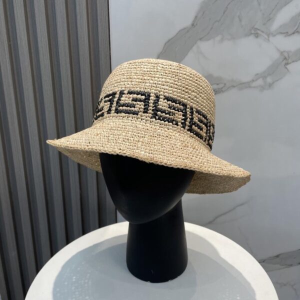 réplica,joyas,joyería,1:1,replica,fake,lujo,barato Sombrero de playa auténtico original MIUMIU con ala ancha (1WJUFE)