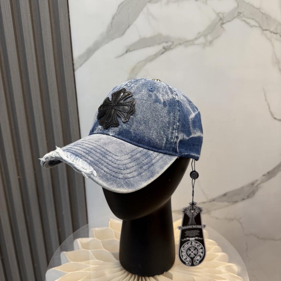 réplica,joyas,joyería,1:1,replica,fake,lujo,barato réplica,joyas,joyería,1:1,replica,fake,lujo,barato Gorra de béisbol Chrome Hearts nueva de mezclilla lavada de alta calidad (TALLA 05R)
