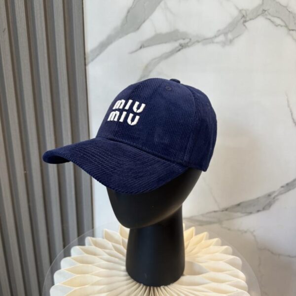 réplica,joyas,joyería,1:1,replica,fake,lujo,barato Gorra de béisbol de pana MIUMIU para otoño/invierno (J0D51S)