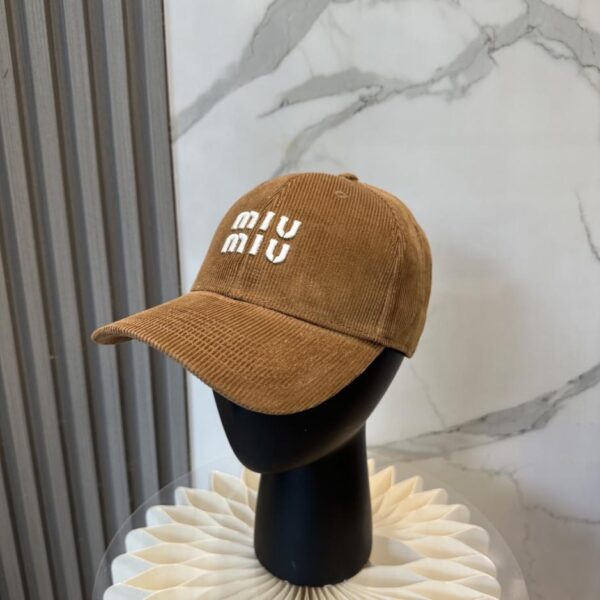 réplica,joyas,joyería,1:1,replica,fake,lujo,barato Gorra de béisbol de pana MIUMIU para otoño/invierno (WMH1W7)