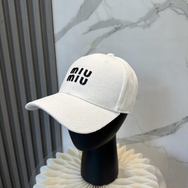 réplica,joyas,joyería,1:1,replica,fake,lujo,barato Gorra de béisbol de pana MIUMIU para otoño/invierno (WROCBM)