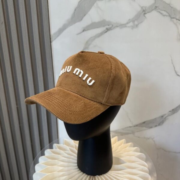 réplica,joyas,joyería,1:1,replica,fake,lujo,barato Gorra de béisbol de pana MIUMIU para otoño/invierno (Z3YTHF)