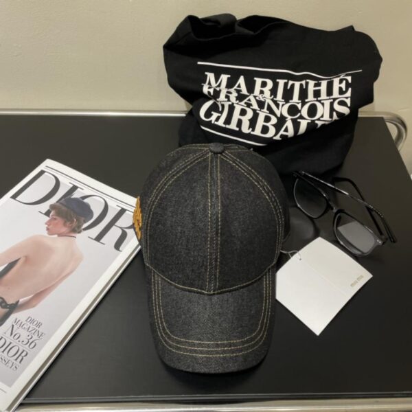réplica,joyas,joyería,1:1,replica,fake,lujo,barato Gorra de béisbol bordada Miu (6ZHH02)