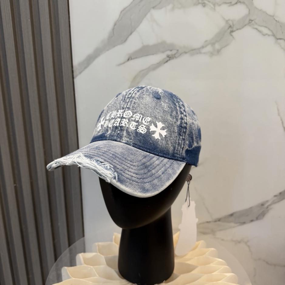 réplica,joyas,joyería,1:1,replica,fake,lujo,barato réplica,joyas,joyería,1:1,replica,fake,lujo,barato Gorra de béisbol Chrome Hearts nueva de mezclilla lavada de alta calidad (GDM1HQ)