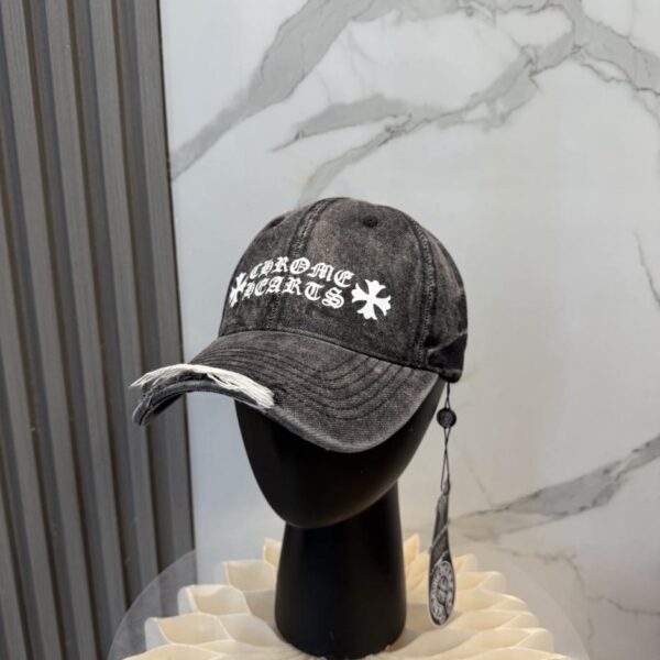 réplica,joyas,joyería,1:1,replica,fake,lujo,barato Gorra de béisbol Chrome Hearts nueva de mezclilla lavada de alta calidad (O3NBKQ)
