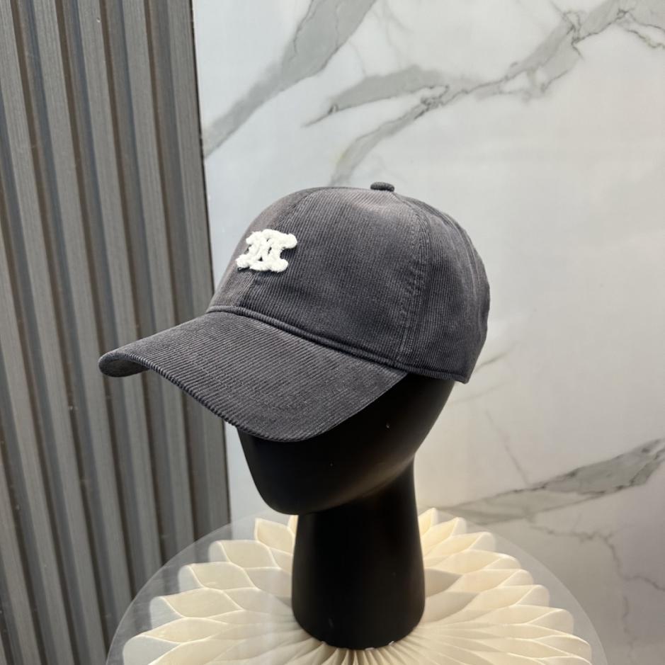 réplica,joyas,joyería,1:1,replica,fake,lujo,barato réplica,joyas,joyería,1:1,replica,fake,lujo,barato Gorra de béisbol de pana con bordado del Arco del Triunfo, edición limitada de Celine Otoño/Invierno (7MWUN1)