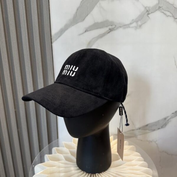 réplica,joyas,joyería,1:1,replica,fake,lujo,barato Gorra de béisbol de gamuza nueva de MIUMIU (UZ1N8Q)