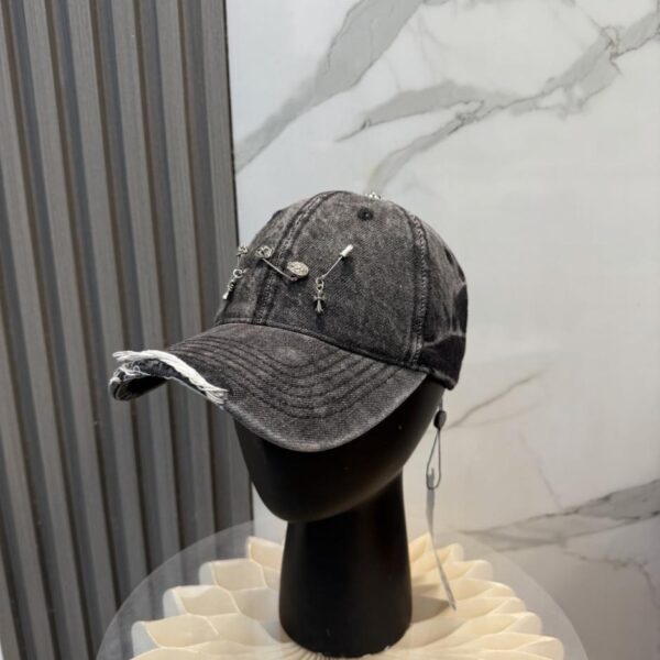 réplica,joyas,joyería,1:1,replica,fake,lujo,barato Gorra de béisbol Chrome Hearts de mezclilla lavada de alta calidad (JXFUND)