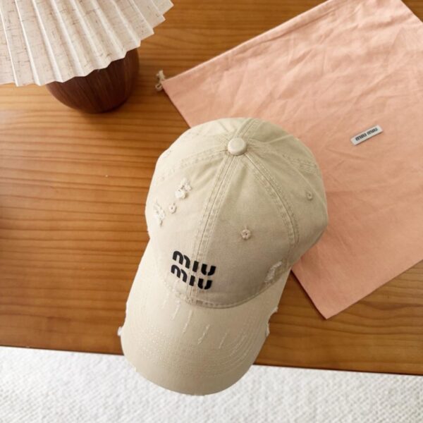 réplica,joyas,joyería,1:1,replica,fake,lujo,barato Gorra de béisbol MIUMIU de primavera (KKHGUV)