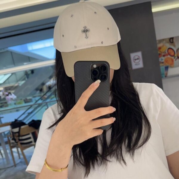 réplica,joyas,joyería,1:1,replica,fake,lujo,barato Gorra de béisbol estilo coreano retro desgastada y rasgada de Chrome Hearts para principios de primavera (YKDRY3)