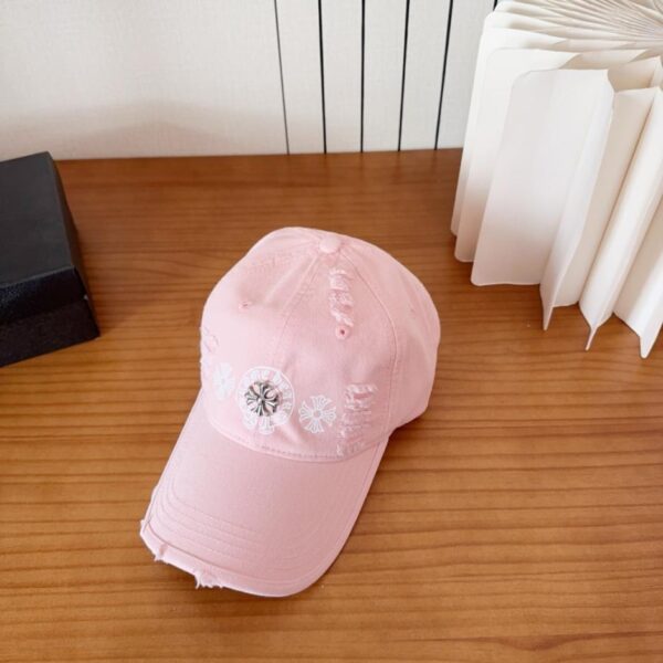 réplica,joyas,joyería,1:1,replica,fake,lujo,barato Gorra de béisbol estilo coreano retro desgastada y rasgada de Chrome Hearts para principios de primavera (3XL2CJ)