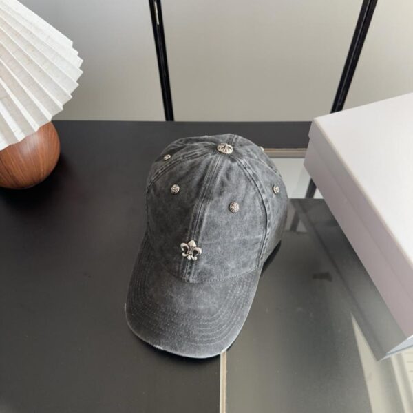 réplica,joyas,joyería,1:1,replica,fake,lujo,barato Gorra de béisbol estilo coreano retro desgastada y rasgada de Chrome Hearts para principios de primavera (0X24Z9)