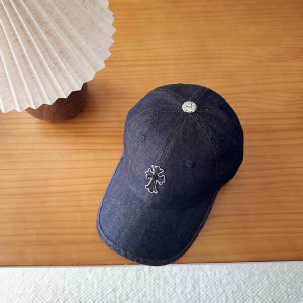 réplica,joyas,joyería,1:1,replica,fake,lujo,barato Gorra de béisbol de mezclilla con bloques de color estilo retro coreano de Chrome Hearts para principios de primavera (8TQCKX)