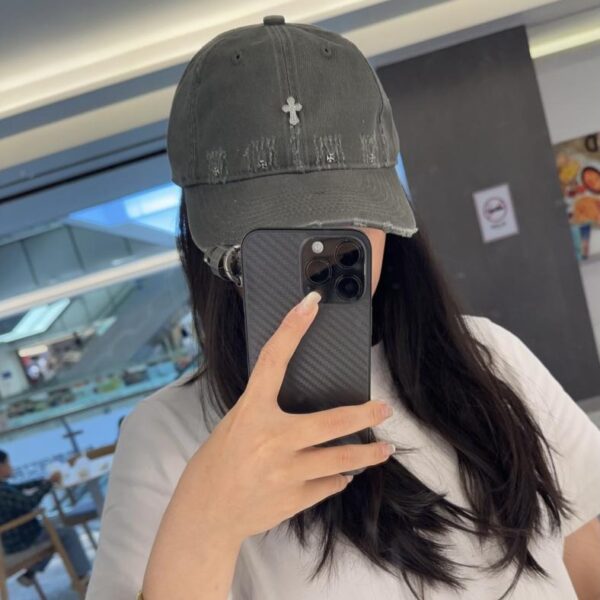 réplica,joyas,joyería,1:1,replica,fake,lujo,barato Gorra de béisbol de mezclilla con bloques de color estilo retro coreano de Chrome Hearts para principios de primavera (FM31QN)