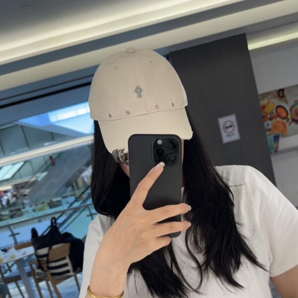 réplica,joyas,joyería,1:1,replica,fake,lujo,barato Gorra de béisbol de mezclilla con bloques de color estilo retro coreano de Chrome Hearts para principios de primavera (FM31QN)