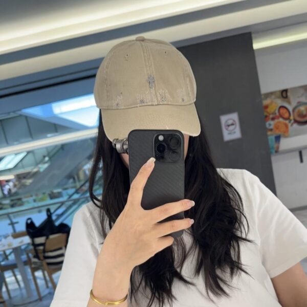 réplica,joyas,joyería,1:1,replica,fake,lujo,barato Gorra de béisbol de mezclilla con bloques de color estilo retro coreano de Chrome Hearts para principios de primavera (L8K0VA)