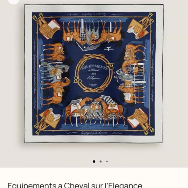 réplica,joyas,joyería,1:1,replica,fake,lujo,barato SHMS260918 Momme Doble cara 90x90cm Sarga de seda Hermès «Elegancia ecuestre» (NJSUY7)