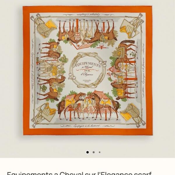 réplica,joyas,joyería,1:1,replica,fake,lujo,barato SHMS260918 Momme Doble cara 90x90cm Sarga de seda Hermès «Equestrian Elegance» (WN4NWE)