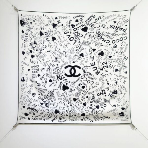 réplica,joyas,joyería,1:1,replica,fake,lujo,barato SCC252318 Momme Doble cara 90x90cm Sarga de seda Chanel (5A3D8S)