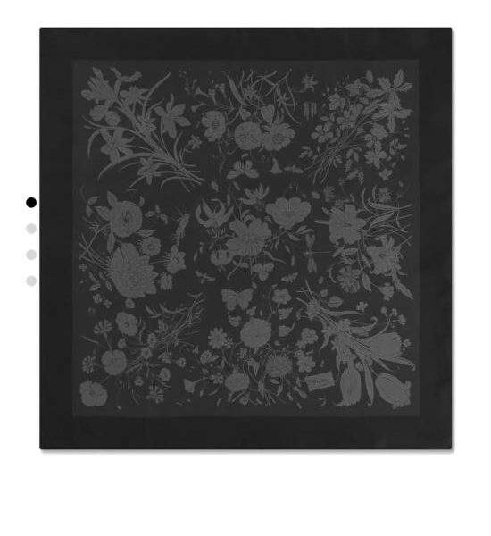 réplica,joyas,joyería,1:1,replica,fake,lujo,barato SGC260218 Momme Doble cara 90x90cm Sarga de seda Gucci «Estampado floral integral» (NO5I3Q)