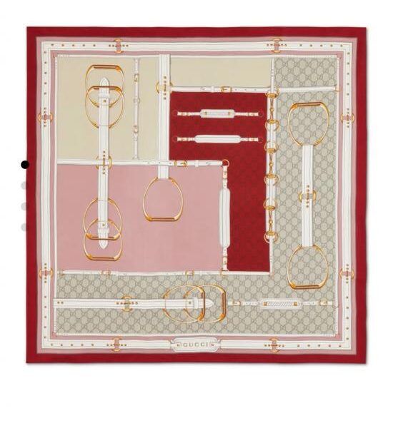 réplica,joyas,joyería,1:1,replica,fake,lujo,barato SGC261118 Momme Doble cara 90x90cm Sarga de seda Gucci (DXR1N1)