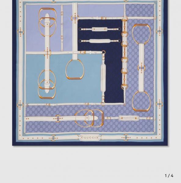 réplica,joyas,joyería,1:1,replica,fake,lujo,barato SGC261118 Momme Doble cara 90x90cm Sarga de seda Gucci (TJKGEG)