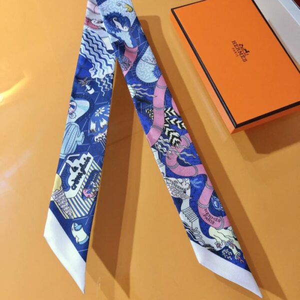 réplica,joyas,joyería,1:1,replica,fake,lujo,barato HMS2429 Nuevo pañuelo Hermes Twilly [Parque Acuático]‼ Confeccionado con seda de sarga de primera calidad (B4ZWY7)