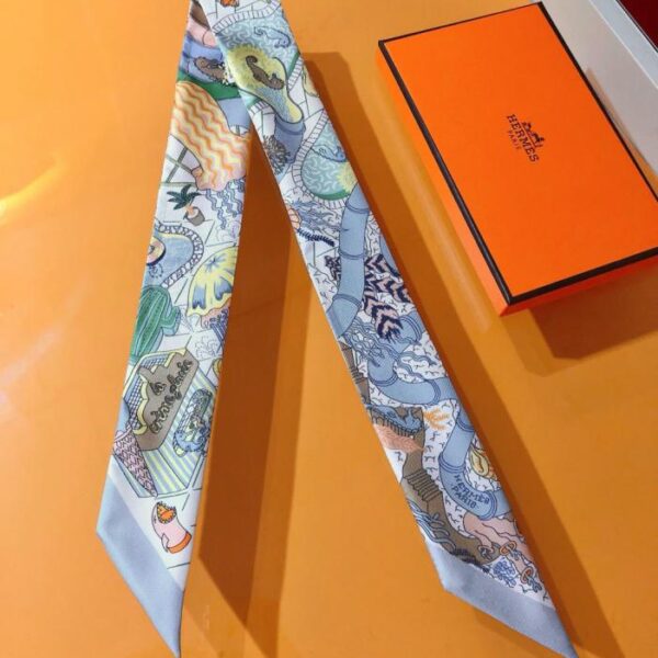 réplica,joyas,joyería,1:1,replica,fake,lujo,barato HMS2429 Nuevo pañuelo Hermes Twilly [Parque Acuático]‼ Confeccionado con seda de sarga de primera calidad (D4FAG0)