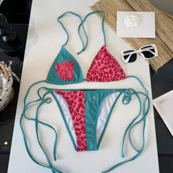 réplica,joyas,joyería,1:1,replica,fake,lujo,barato Traje de baño bikini de dos piezas con estampado de leopardo de D&G (Dolce & Gabbana) (37N8MX)