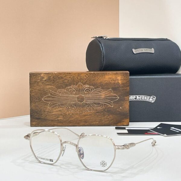 réplica,joyas,joyería,1:1,replica,fake,lujo,barato Monturas de gafas Chrome Hearts, compatibles con lentes graduadas, modelo Vagilictorian (WR718U)