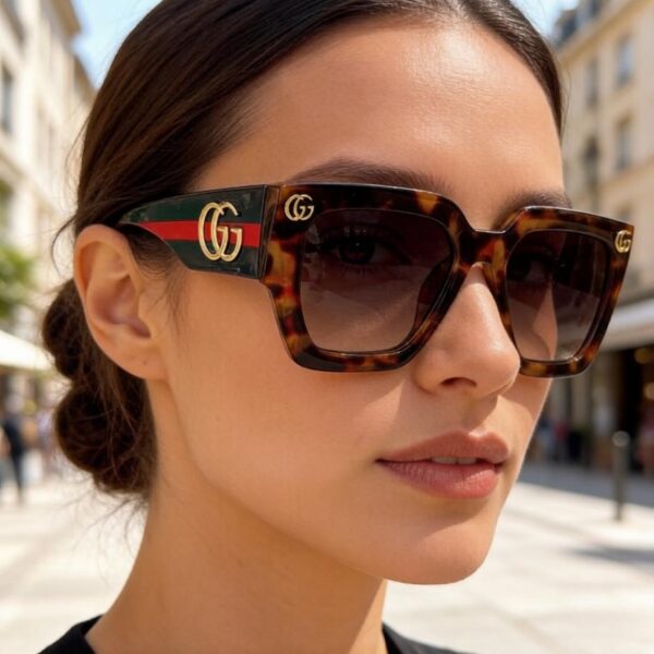 réplica,joyas,joyería,1:1,replica,fake,lujo,barato La colección oficial de principios de primavera de Gucci presenta nuevas gafas de sol extragrandes usadas por muchas celebridades (0OLV86).