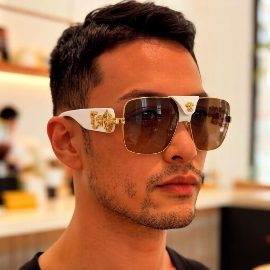 réplica,joyas,joyería,1:1,replica,fake,lujo,barato réplica,joyas,joyería,1:1,replica,fake,lujo,barato Gafas de sol de moda estilo europeo y americano de VERSACE, gafas de sol polarizadas unisex, viseras para hombre (M8Y24Y)