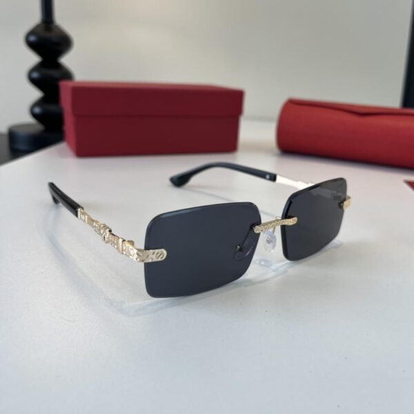 réplica,joyas,joyería,1:1,replica,fake,lujo,barato Gafas de sol premium CARTIER, fabricadas con patillas de metal PC y un proceso de galvanoplastia ultraligero sin montura (6BNGX8).