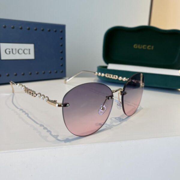 réplica,joyas,joyería,1:1,replica,fake,lujo,barato Gafas de sol Gucci para mujer, montura extragrande, estilo retro (5WHTD1)