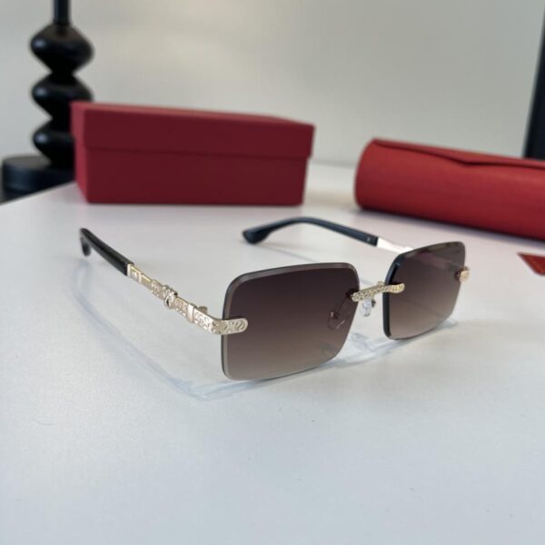 réplica,joyas,joyería,1:1,replica,fake,lujo,barato Gafas de sol Cartier Precious – Patillas de policarbonato metalizado con proceso de galvanoplastia ultraligera sin montura (21R146)