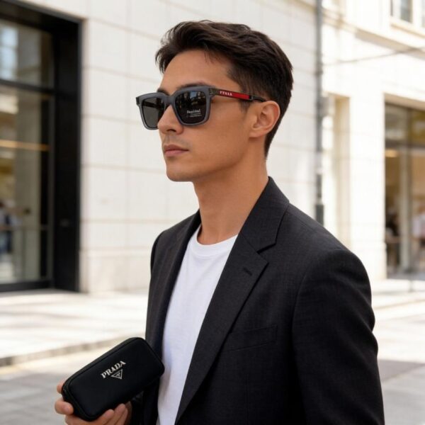 réplica,joyas,joyería,1:1,replica,fake,lujo,barato Gafas de sol para hombre PRADA de alta gama, modernas, elegantes y versátiles para conducir (7ZE0Y5)