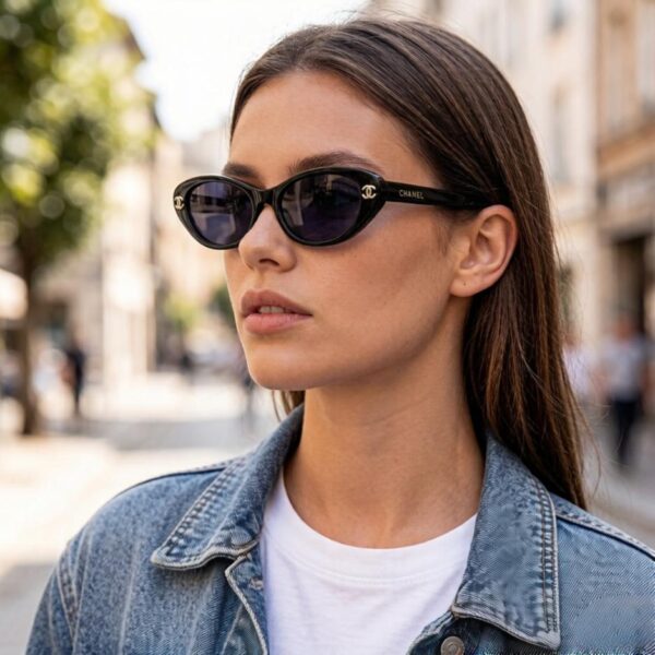 réplica,joyas,joyería,1:1,replica,fake,lujo,barato Gafas de sol Chanel, del mismo estilo que usan muchas celebridades, nuevas gafas de sol extragrandes, gafas de sol Polaroid ultratransparentes (W8GC8N)