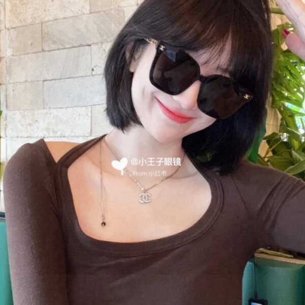 réplica,joyas,joyería,1:1,replica,fake,lujo,barato Gafas de sol Chanel – Nuevas gafas de sol de montura cuadrada grande (W55ZT7)