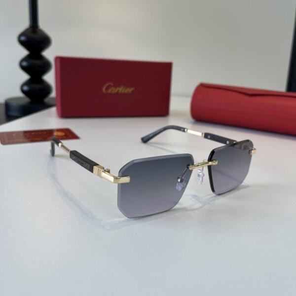 réplica,joyas,joyería,1:1,replica,fake,lujo,barato Gafas de sol premium CARTIER, fabricadas con patillas de metal PC y un proceso de galvanoplastia ultraligera sin montura (3VTJHV).