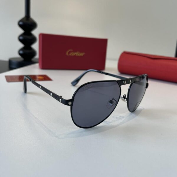 réplica,joyas,joyería,1:1,replica,fake,lujo,barato Gafas de sol plegables CARTIER, fabricadas con patillas de policarbonato de metal precioso y un proceso de galvanoplastia ultraligero sin montura (VUFJST).