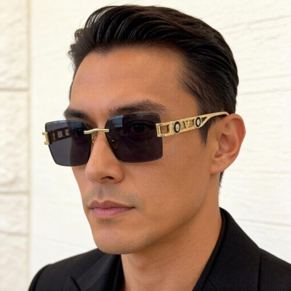 réplica,joyas,joyería,1:1,replica,fake,lujo,barato Gafas de sol de moda estilo europeo y americano de VERSACE, gafas para hombre, viseras para el sol para hombre (KSKRGX)
