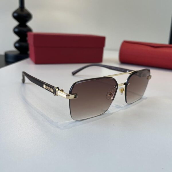 réplica,joyas,joyería,1:1,replica,fake,lujo,barato Gafas de sol Cartier Precious – Patillas de policarbonato metálico con proceso de galvanoplastia ultraligera sin montura (VD7GE3)
