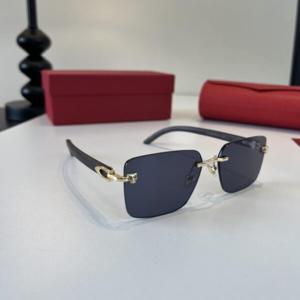 réplica,joyas,joyería,1:1,replica,fake,lujo,barato Gafas de sol premium CARTIER, fabricadas con patillas de policarbonato metálico y proceso de galvanoplastia ultraligera sin montura (MN0QDF).