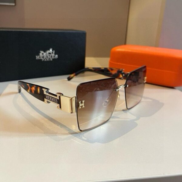 réplica,joyas,joyería,1:1,replica,fake,lujo,barato Gafas de sol HERMES para mujer, montura extragrande, estilo vintage (1G4XU2)