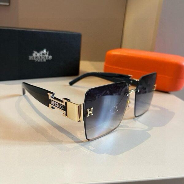 réplica,joyas,joyería,1:1,replica,fake,lujo,barato Gafas de sol HERMES para mujer, montura extragrande, estilo retro (H5IXAL)