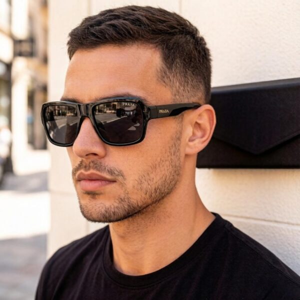 réplica,joyas,joyería,1:1,replica,fake,lujo,barato Gafas de sol de conducción para hombre PRADA, de alta calidad, modernas, elegantes y versátiles (ZR5VA9)