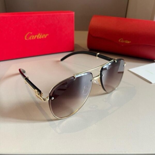 réplica,joyas,joyería,1:1,replica,fake,lujo,barato Gafas de sol de aviador extragrandes para hombre de Cartier (5O1NU0)