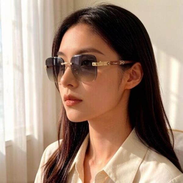 réplica,joyas,joyería,1:1,replica,fake,lujo,barato Gafas de sol Cartier Precious: Patillas de policarbonato metalizado con proceso de galvanoplastia ultraligera sin montura (FS6QX6)