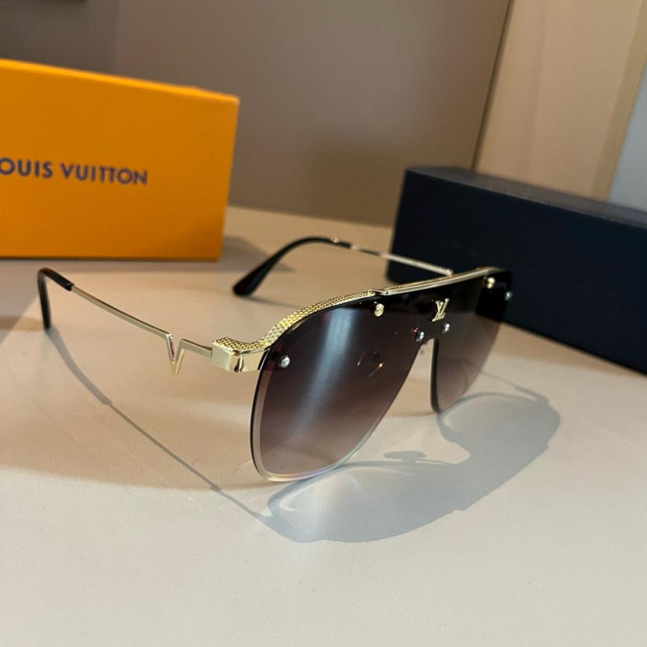 réplica,joyas,joyería,1:1,replica,fake,lujo,barato Gafas de sol Louis Vuitton, logotipo en la lente (DEEJMK)